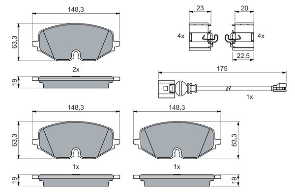 Brake Pad Set, disc brake (0 986 460 072)