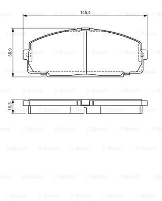 Brake Pad Set, disc brake (0 986 495 058)