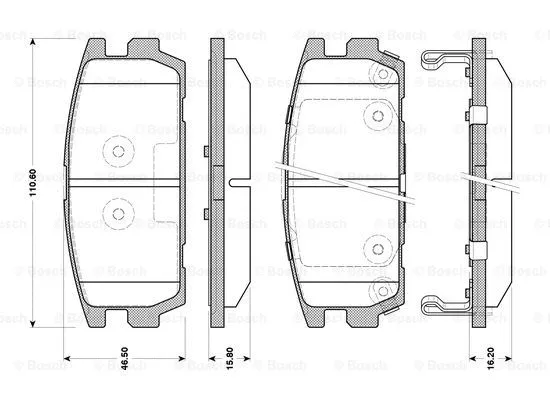 Brake Pad Set, disc brake (0 986 TB3 127)