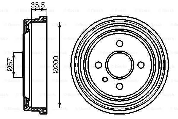 Brake Drum (0 986 477 021)