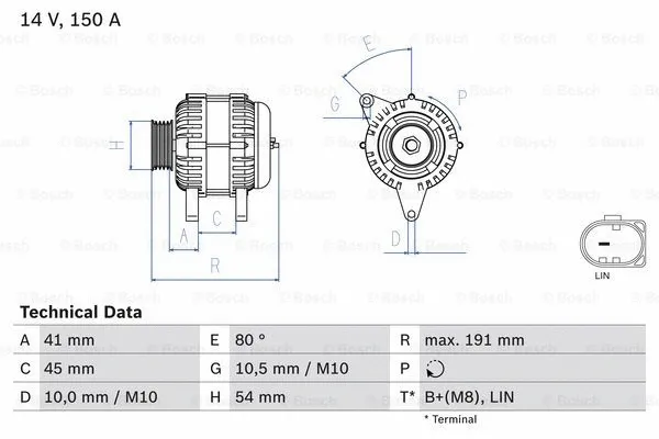 Alternator (0 986 083 620)