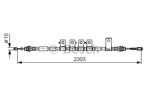 Cable Pull, parking brake (1 987 482 403)