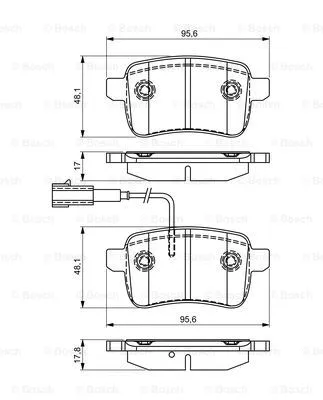 Brake Pad Set, disc brake (0 986 495 305)