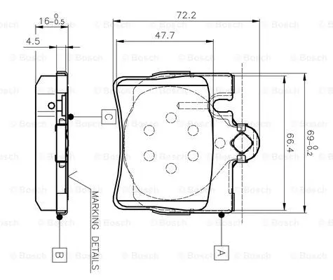 Brake Pad Set, disc brake (0 986 TB2 378)