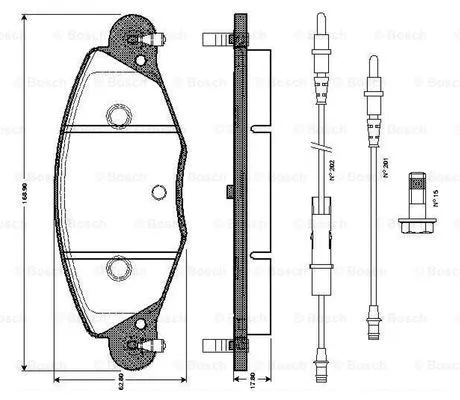 Brake Pad Set, disc brake (0 986 TB2 398)
