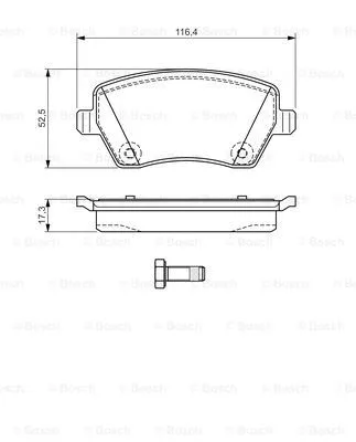 Brake Pad Set, disc brake (0 986 TB3 159)