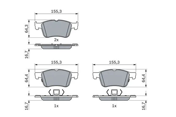 Brake Pad Set, disc brake (0 986 424 885)