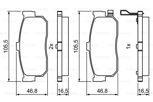 Brake Pad Set, disc brake (0 986 495 387)