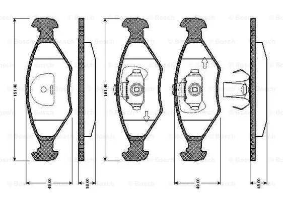 Brake Pad Set, disc brake (0 986 TB2 605)