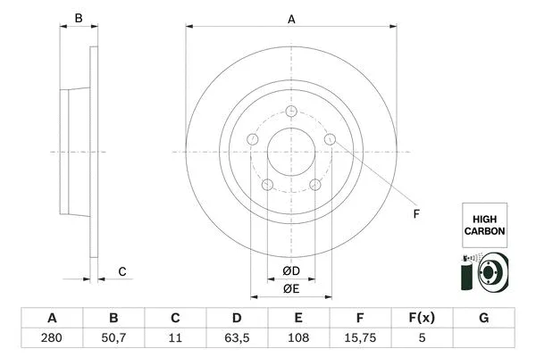 Brake Disc (0 986 479 G71)