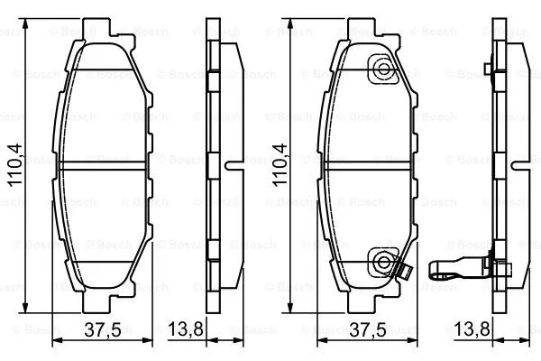 Brake Pad Set, disc brake (0 986 495 119)