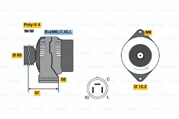 Alternator (0 986 042 321)