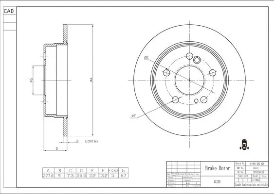 Brake Disc (0 986 AB5 828)