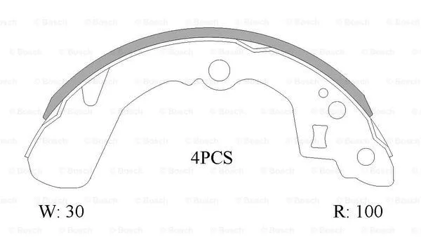 Brake Shoe Set (0 986 AB0 875)