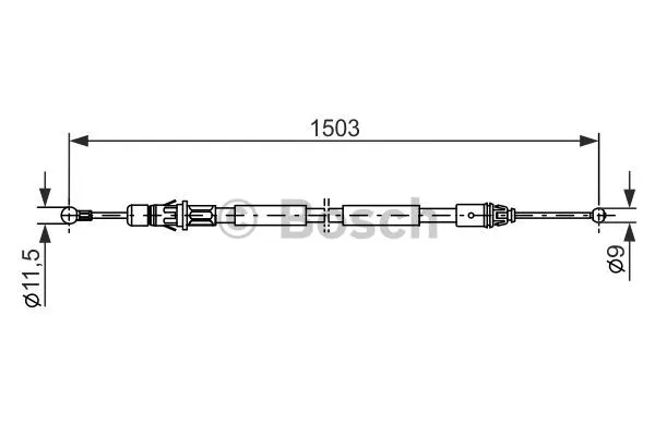 Cable Pull, parking brake (1 987 477 137)