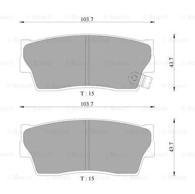 Brake Pad Set, disc brake (0 986 AB9 136)