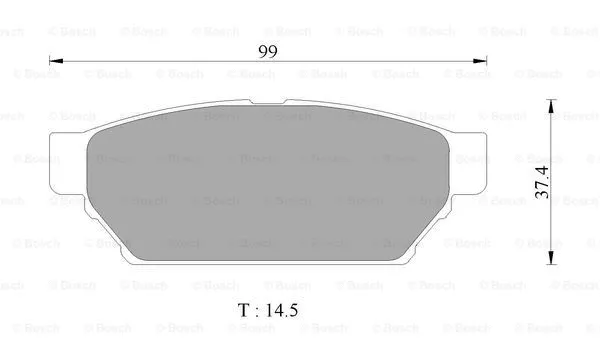 Brake Pad Set, disc brake (0 986 AB2 505)
