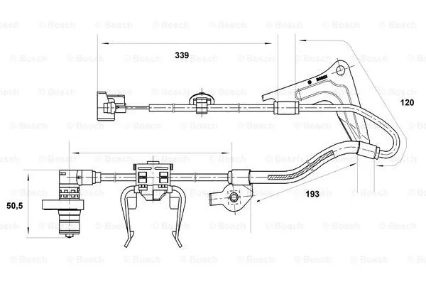Sensor, wheel speed (0 265 001 416)