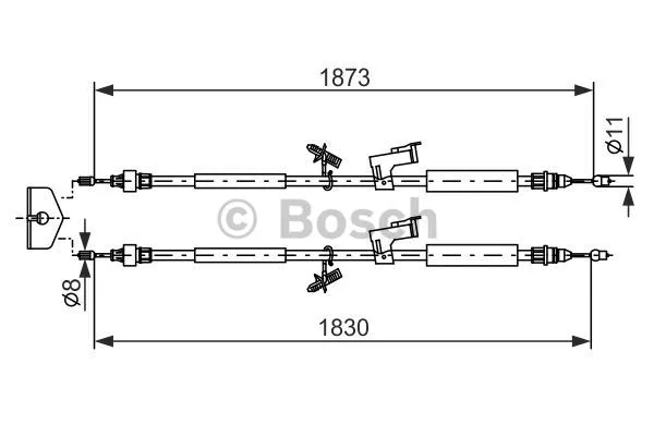 Cable Pull, parking brake (1 987 477 216)