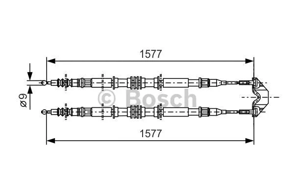 Cable Pull, parking brake (1 987 477 767)