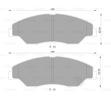Brake Pad Set, disc brake (0 986 505 000)