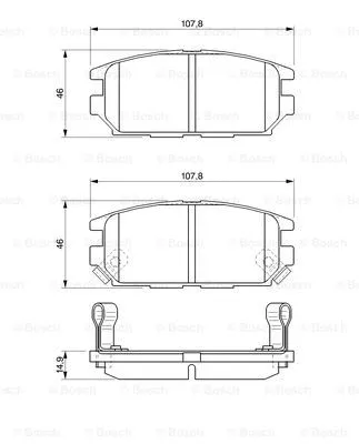 Brake Pad Set, disc brake (0 986 424 686)