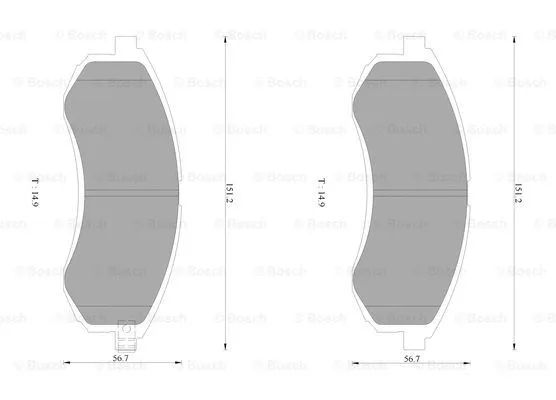 Brake Pad Set, disc brake (0 986 AB1 426)