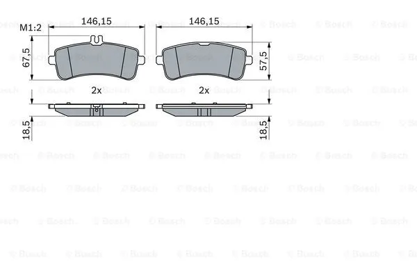 Brake Pad Set, disc brake (0 986 494 764)