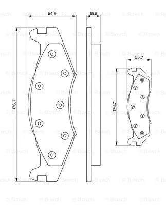 Brake Pad Set, disc brake (0 986 424 273)