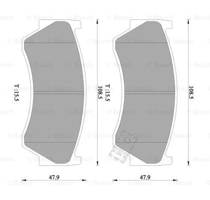 Brake Pad Set, disc brake (0 986 505 966)