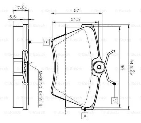 Brake Pad Set, disc brake (0 986 TB2 290)