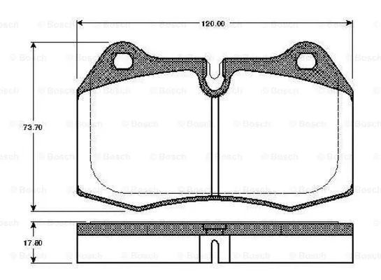 Brake Pad Set, disc brake (0 986 TB2 247)