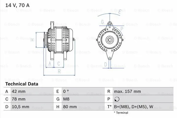 Alternator (0 986 047 200)