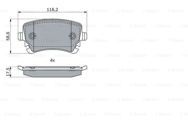Brake Pad Set, disc brake (0 986 424 056)