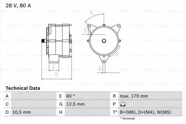 Alternator (0 986 037 770)