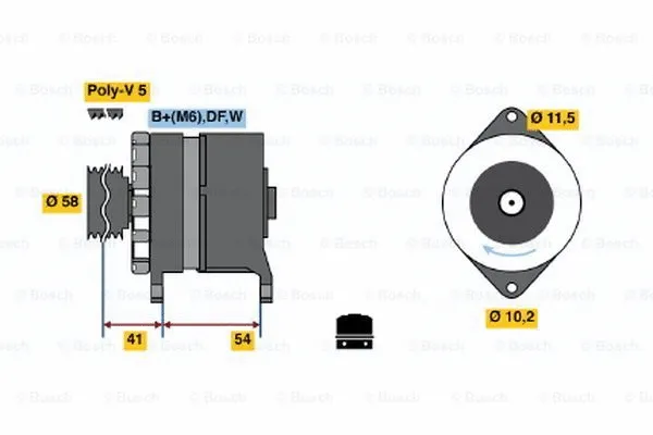 Alternator (0 120 450 027)