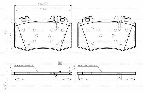 Brake Pad Set, disc brake (0 986 TB2 958)