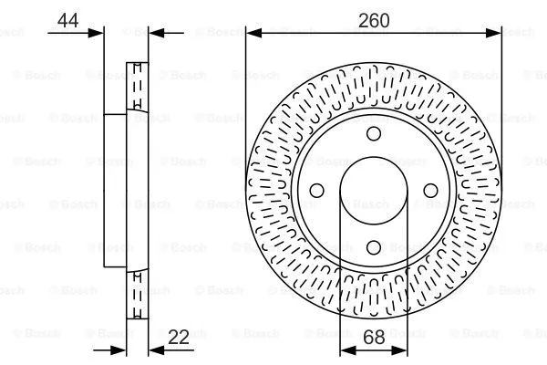 Brake Disc (0 986 479 U54)