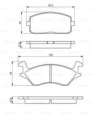 Brake Pad Set, disc brake (0 986 495 361)