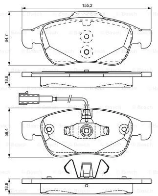 Brake Pad Set, disc brake (0 986 495 312)
