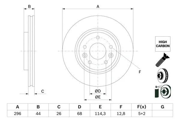 Brake Disc (0 986 479 F71)