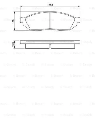 Brake Pad Set, disc brake (0 986 467 311)
