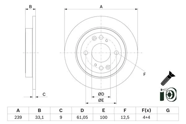 Brake Disc (0 986 479 E95)