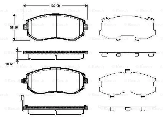 Brake Pad Set, disc brake (0 986 TB2 844)