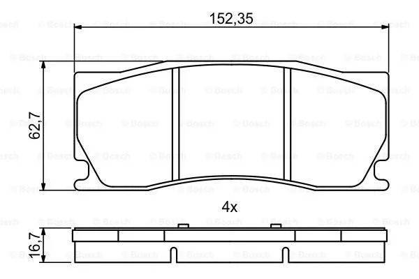 Brake Pad Set, disc brake (0 986 494 868)