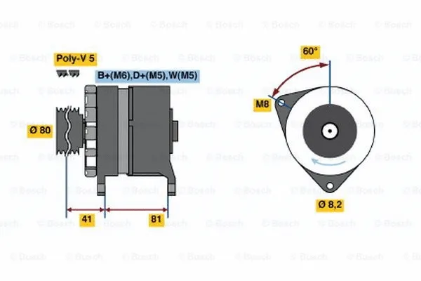 Alternator (0 986 036 100)