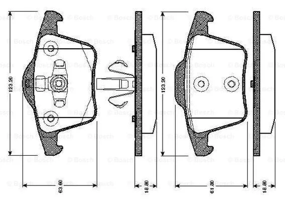 Brake Pad Set, disc brake (0 986 TB2 863)