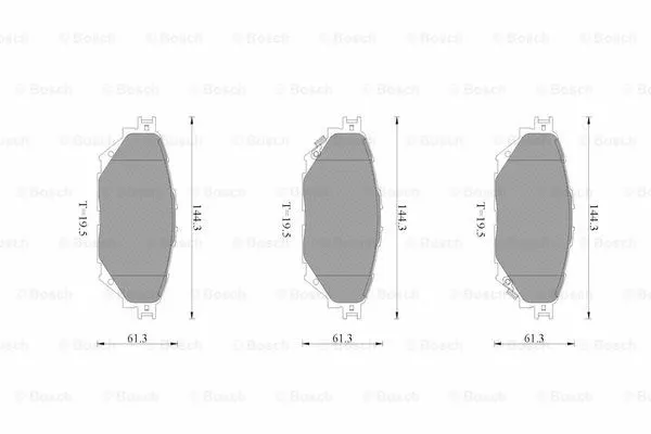 Brake Pad Set, disc brake (0 986 AB3 514)
