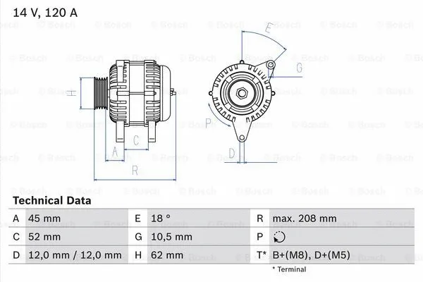 Alternator (0 986 049 400)