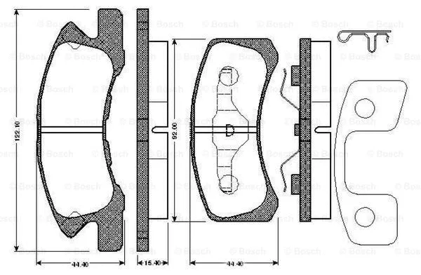 Brake Pad Set, disc brake (0 986 TB2 884)